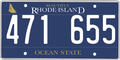 RI license plate 471655