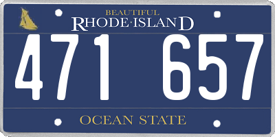 RI license plate 471657