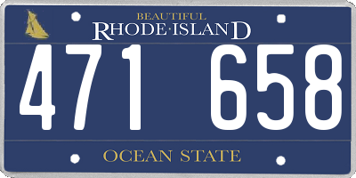 RI license plate 471658