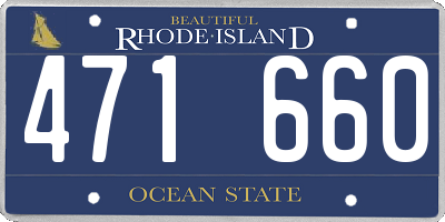 RI license plate 471660