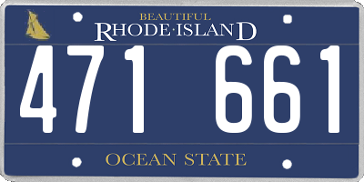 RI license plate 471661