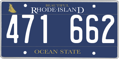 RI license plate 471662