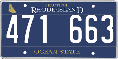 RI license plate 471663