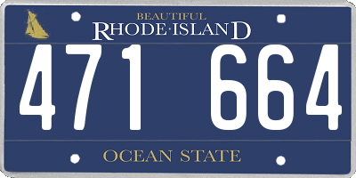 RI license plate 471664