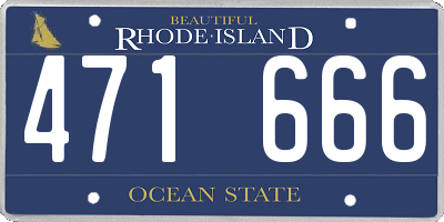 RI license plate 471666