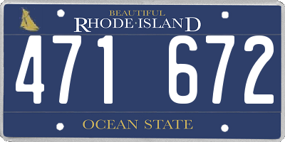 RI license plate 471672