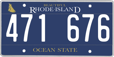 RI license plate 471676