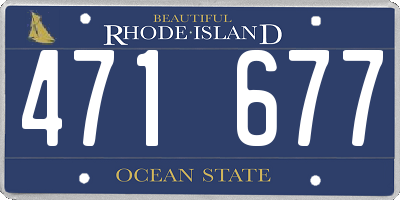 RI license plate 471677