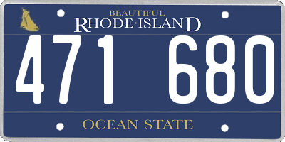 RI license plate 471680