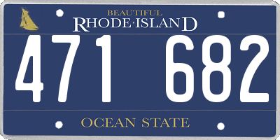 RI license plate 471682