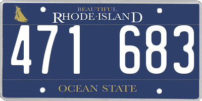 RI license plate 471683