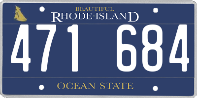RI license plate 471684