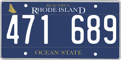 RI license plate 471689