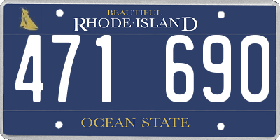 RI license plate 471690