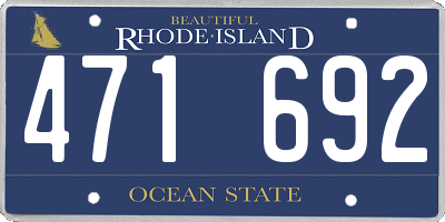 RI license plate 471692