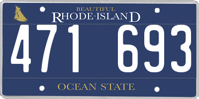RI license plate 471693