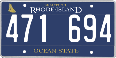 RI license plate 471694