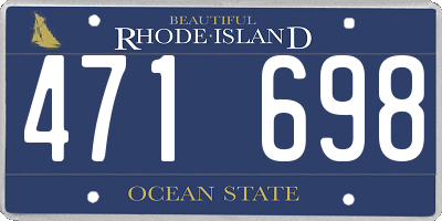 RI license plate 471698