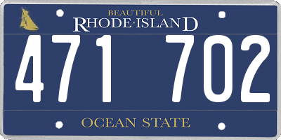 RI license plate 471702