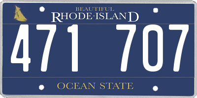 RI license plate 471707
