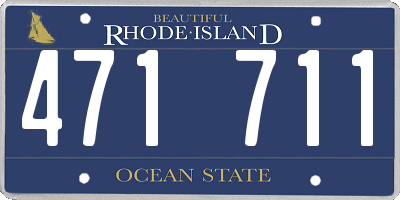 RI license plate 471711