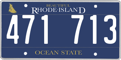 RI license plate 471713