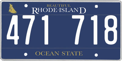 RI license plate 471718