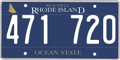 RI license plate 471720