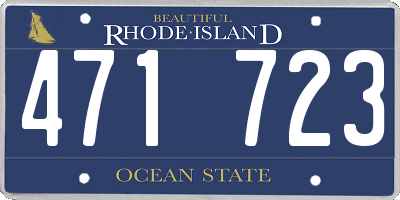 RI license plate 471723