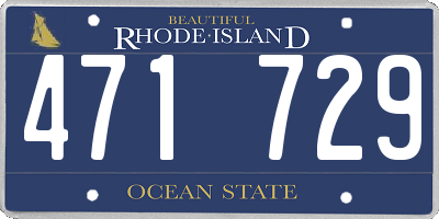 RI license plate 471729