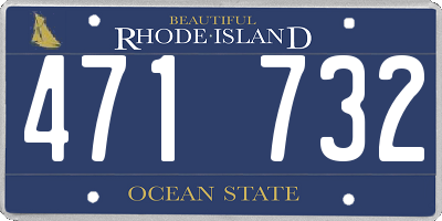 RI license plate 471732