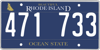 RI license plate 471733