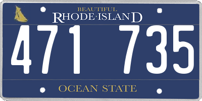 RI license plate 471735