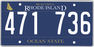 RI license plate 471736