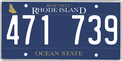 RI license plate 471739
