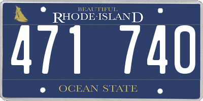 RI license plate 471740