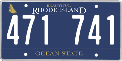 RI license plate 471741
