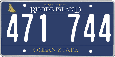 RI license plate 471744