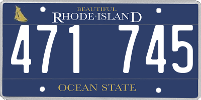 RI license plate 471745