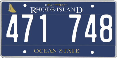 RI license plate 471748
