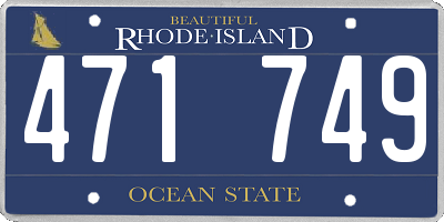 RI license plate 471749