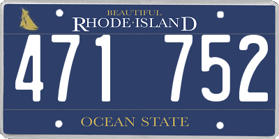RI license plate 471752