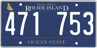 RI license plate 471753