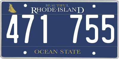 RI license plate 471755