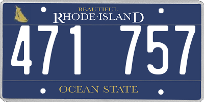 RI license plate 471757