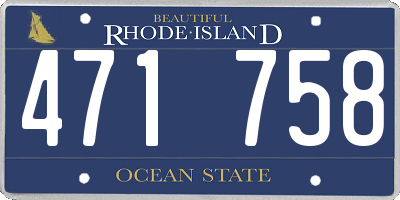 RI license plate 471758