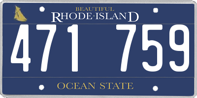 RI license plate 471759