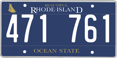 RI license plate 471761
