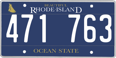 RI license plate 471763