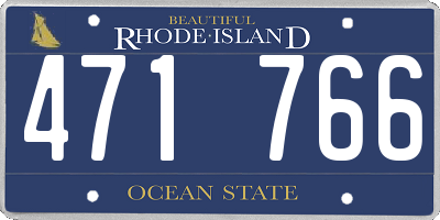 RI license plate 471766